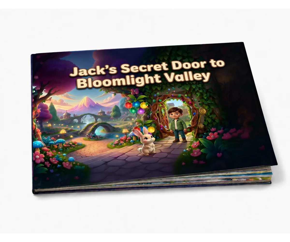 The Secret Door to Bloomlight Valley hardcover book cover