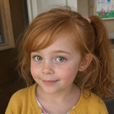 Child reference portrait for a create-from-scratch book